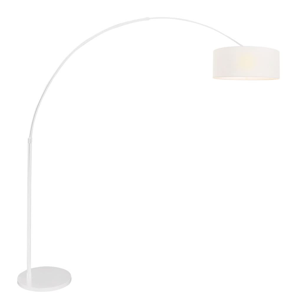 White Linen Arched Lamp 50cm
