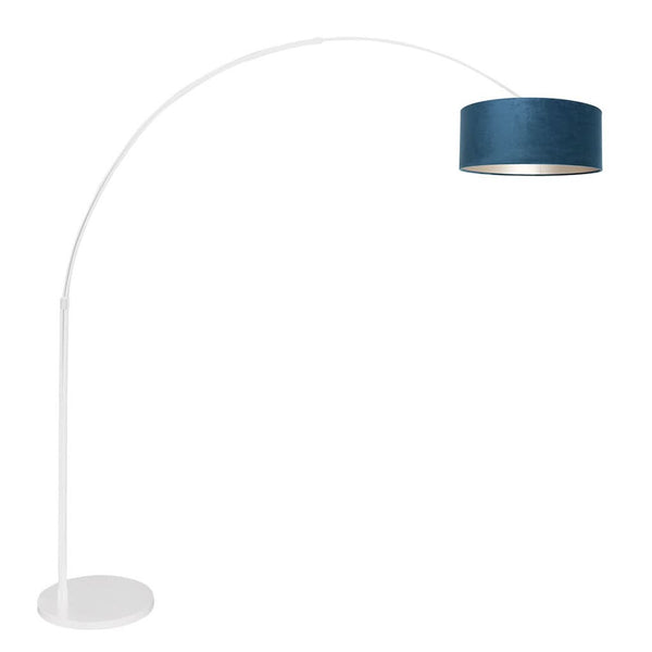 Blue Velvet Arc Lamp