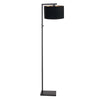 Black Floor Lamp With Linen Lampshade