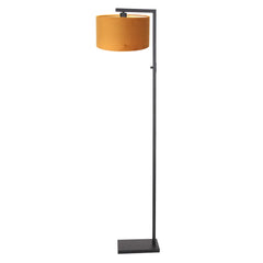 Black Velvet and Gold Floor Lamp