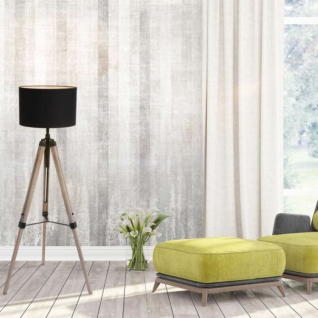 Black tubular floor lamp | Néro