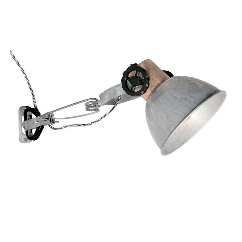 Profil de l'applique murale orientable avec câble tressé et fixation murale