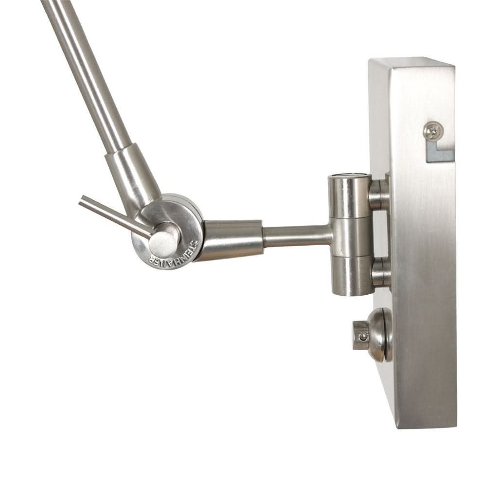 Applique murale orientable Prestige Chic, abat-jour velours argent à variateur – vue 5 – Designix.fr