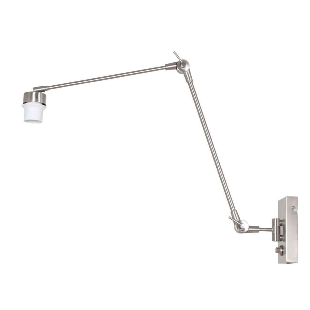 Brushed steel adjustable wall light, pivoting reading arm | Orély