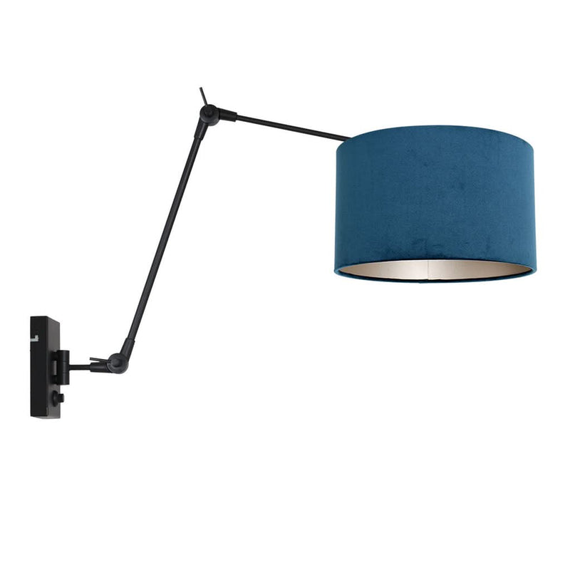 Prestige Chic Black Velvet Wall Lamp