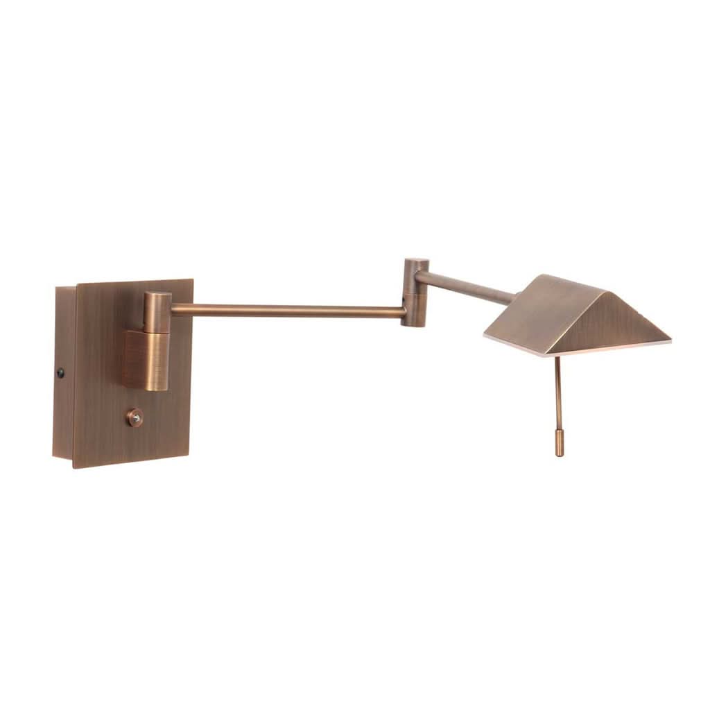 Bronze LED USB wall lamp, adjustable reading arm | Retina