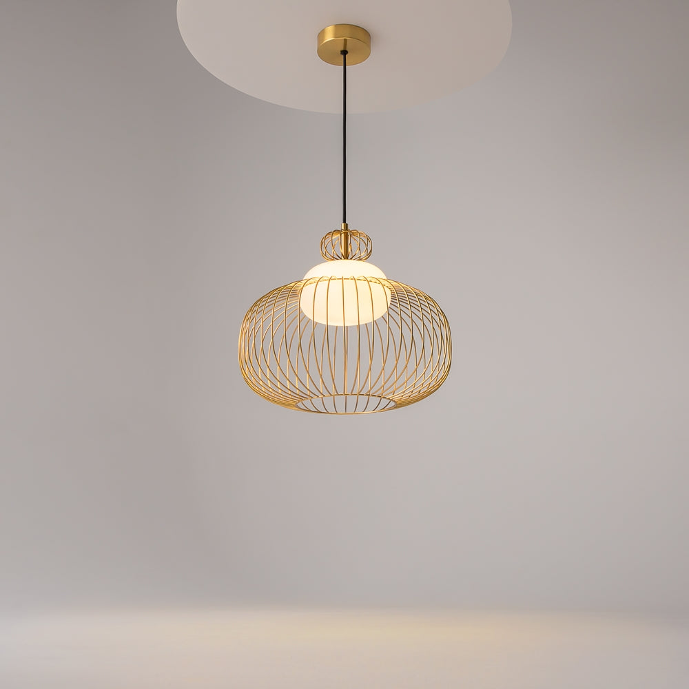 Gold levitation pendant light