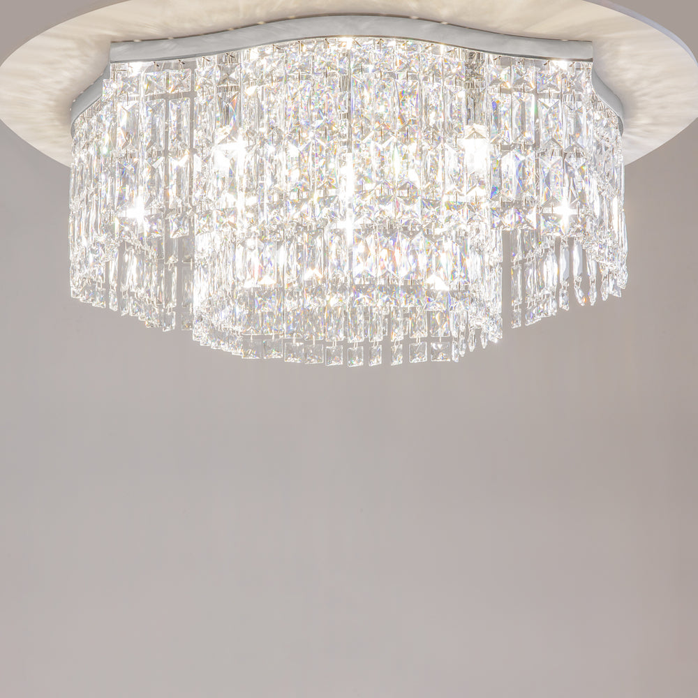 Dune silver ceiling light