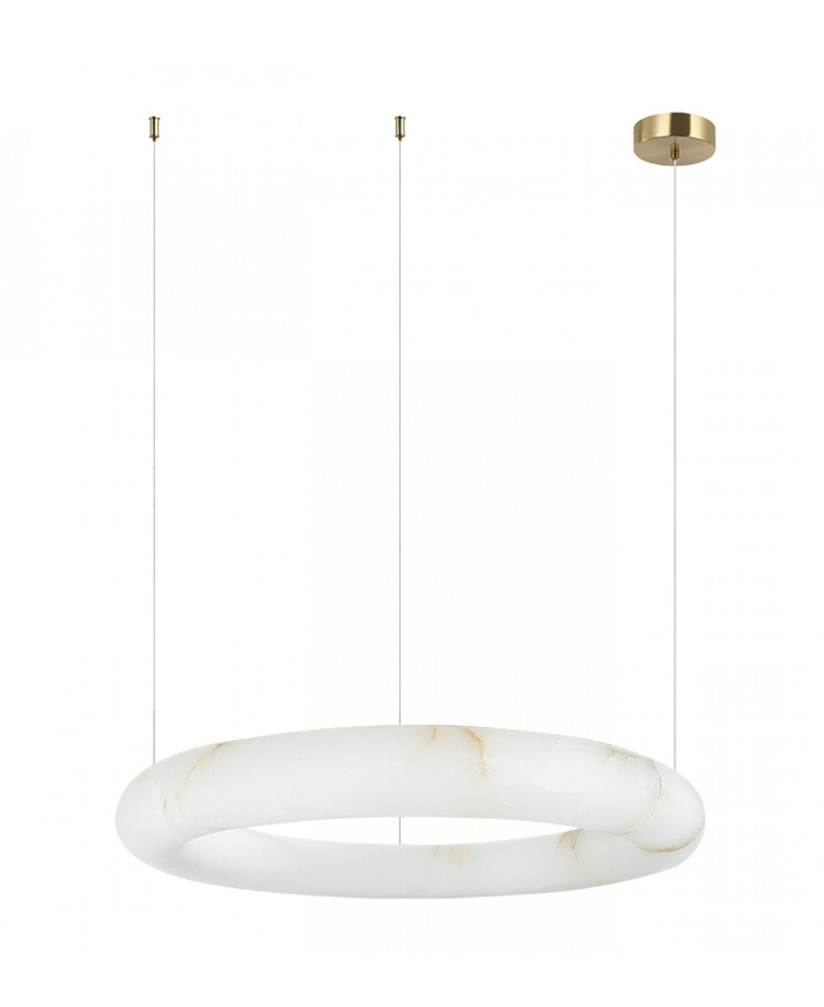Suspension ZAMBELIS D490 35W Dimmable DESIGN Albatre Blanc et Laiton 2543