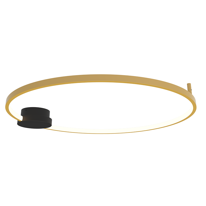 Plafonnier ZAMBELIS D800 32W Dimmable DESIGN Dore et Noir Mat 23097