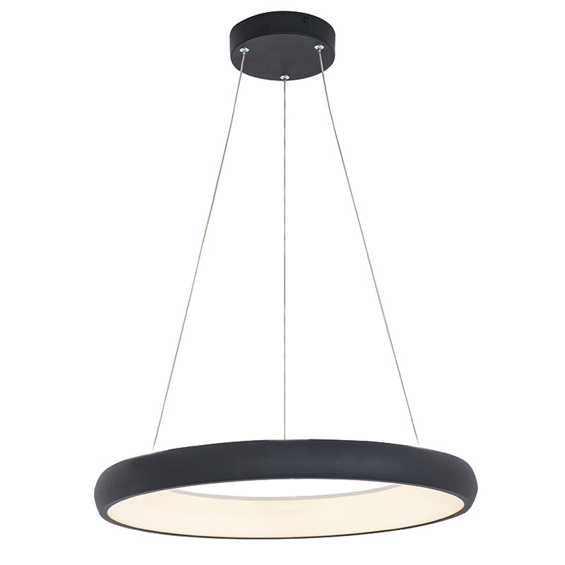 Suspension ZAMBELIS D600 50W Dimmable DESIGN Noir Sable 2052