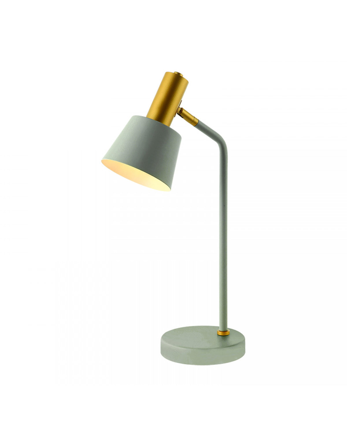 Lampe sur table ZAMBELIS D130 E14 DESIGN Gris Mat et Dore Mat Sans Source 20220