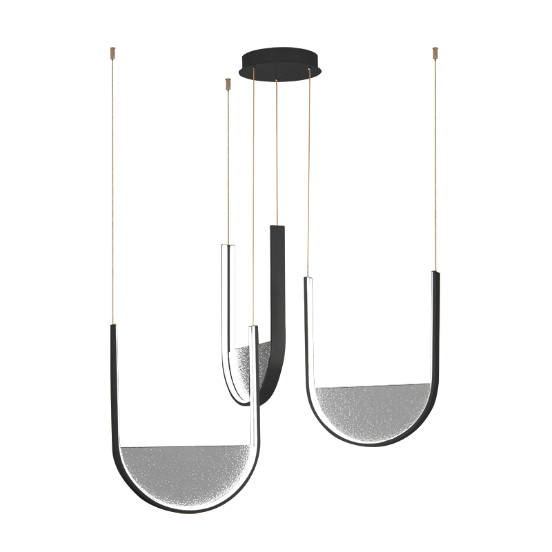 Suspension ZAMBELIS 54W Dimmable DESIGN Noir Mat 23168