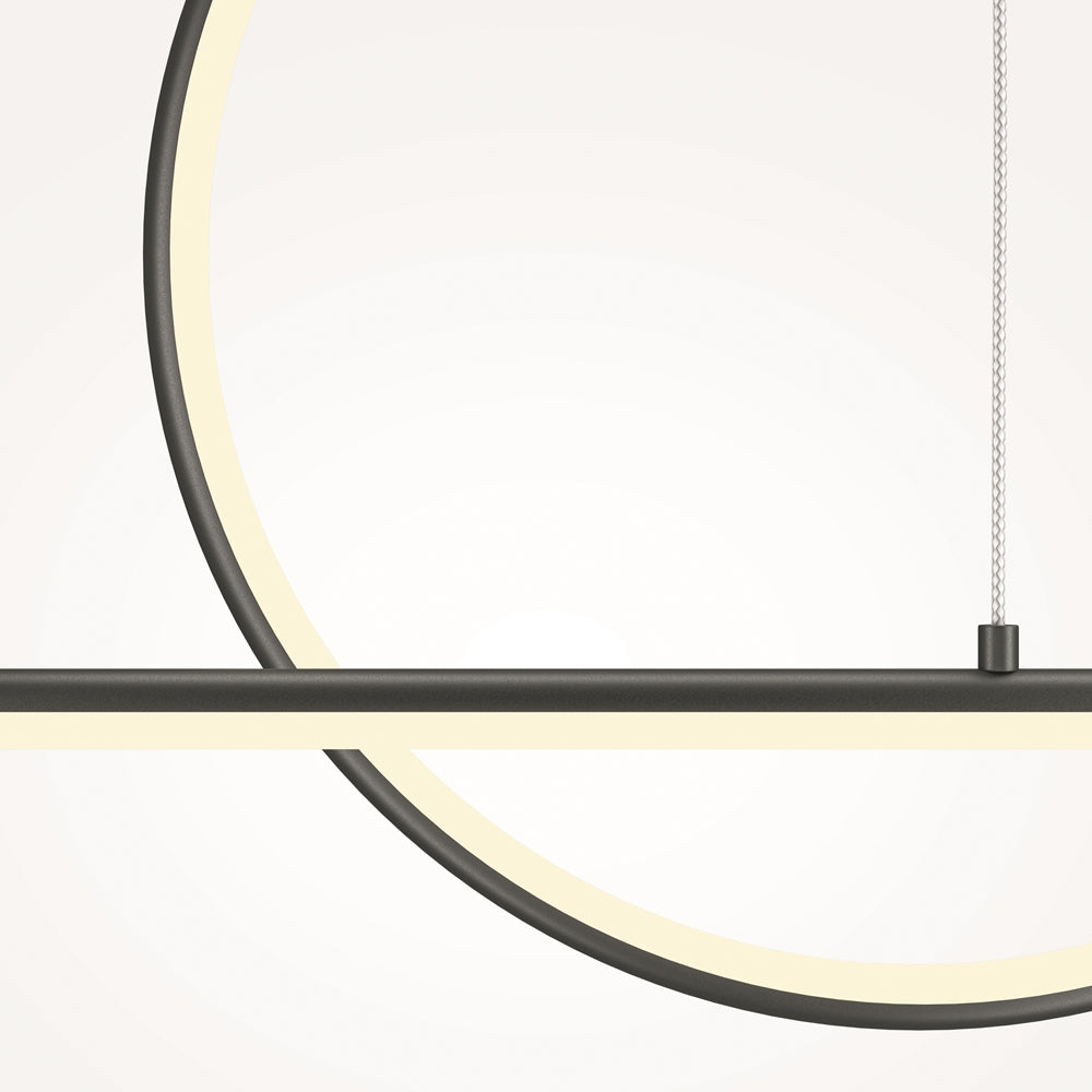 Halo Suspension luminaire noir