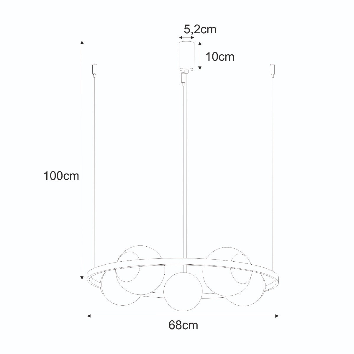 Suspension luminaire | Orbit Noire