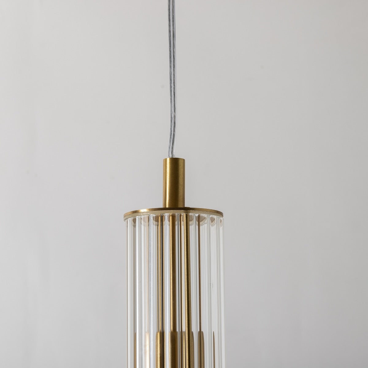 Suspension Aria laiton brossé, verre