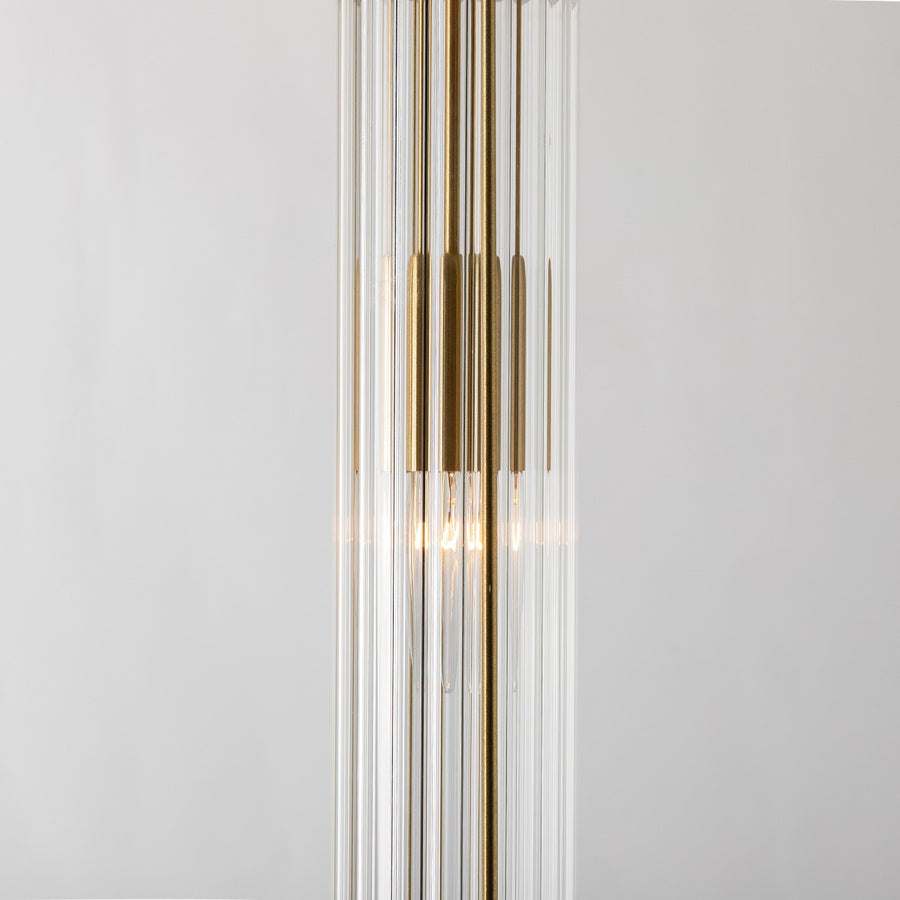 Suspension Aria laiton brossé, verre