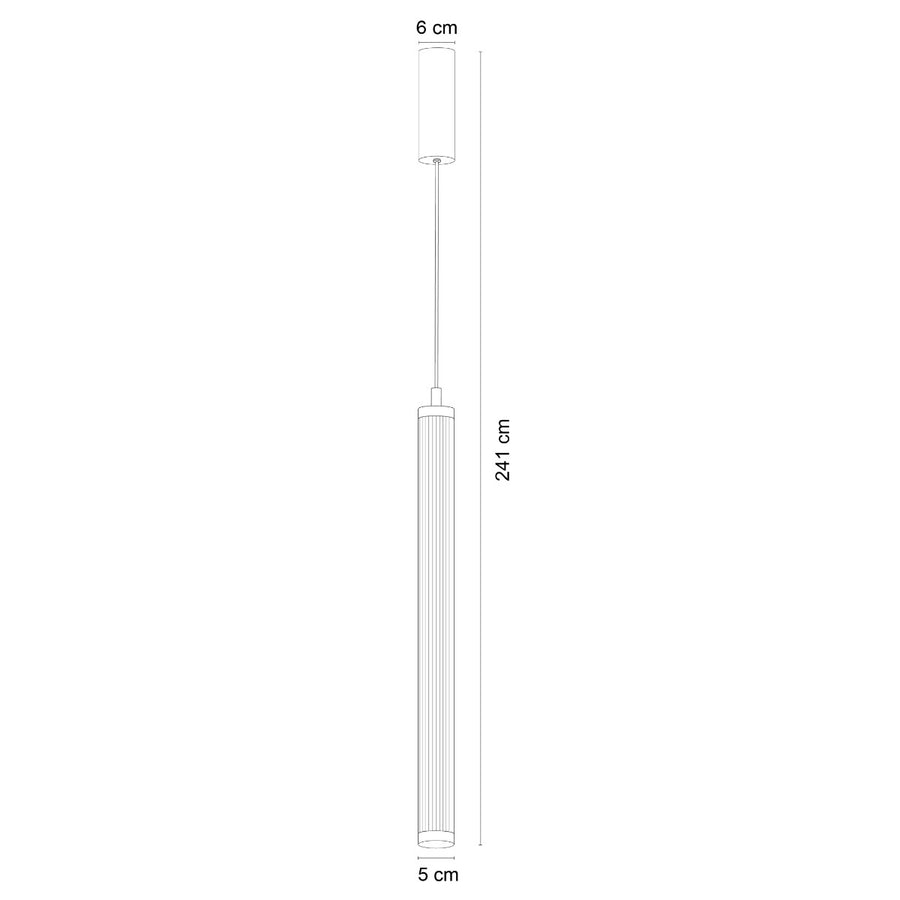 Suspension Como laiton brossé, verre, H 241 cm