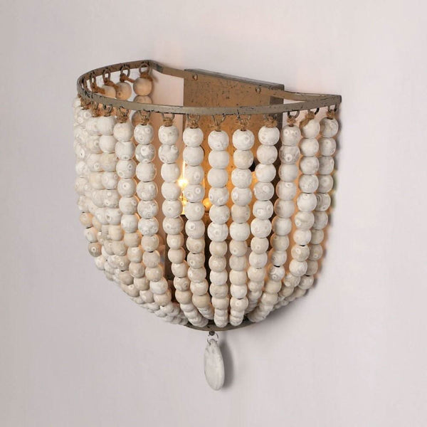 Wooden Bead Retro Wall Lamp | Rigo