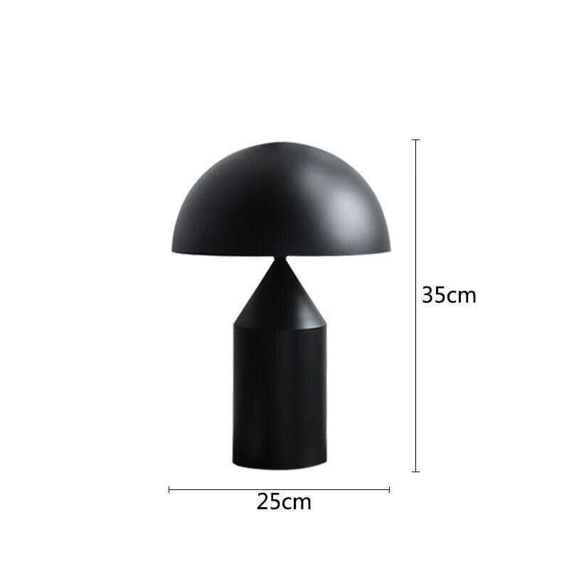 Lampe de Chevet Champignon | Lueur Élégante - Designix Lampe de chevet Noir 25cm