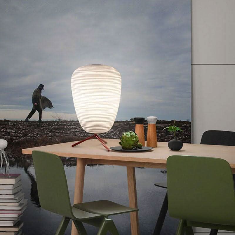 Lampe de Chevet Japonais | Charme Lumineux - Designix Lampe de chevet Lumière Chaude 27 x 20 cm